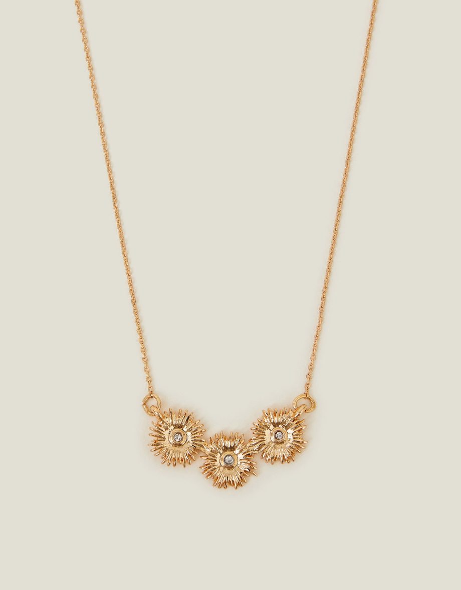 BOXED FLOWER PENDANT NECKLACE