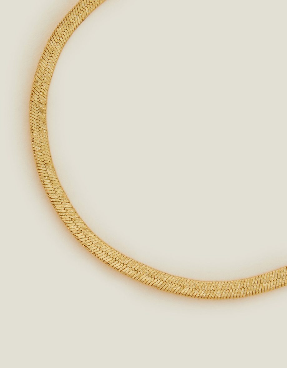 14CT GOLD-PLATED OMEGA CHAIN BRACELET