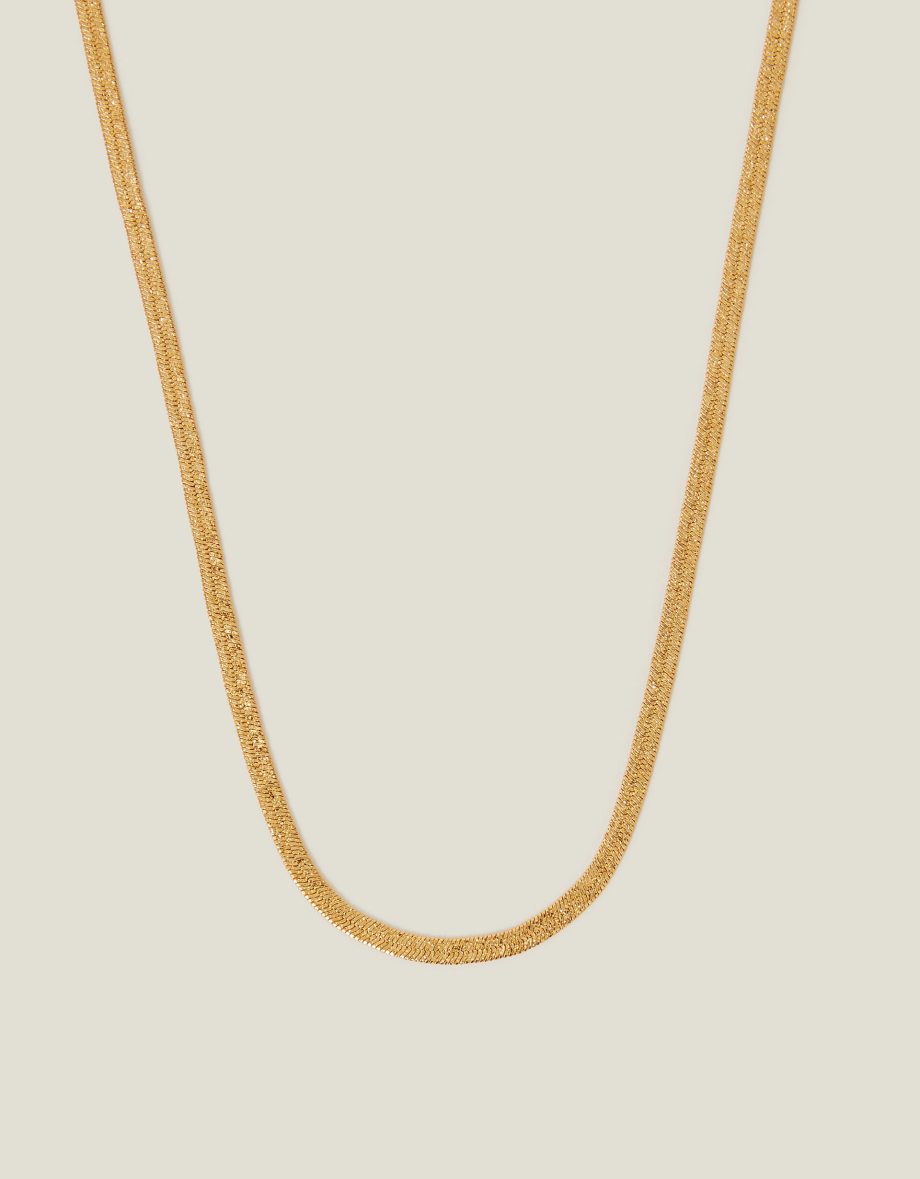 14CT GOLD-PLATED OMEGA CHAIN NECKLACE