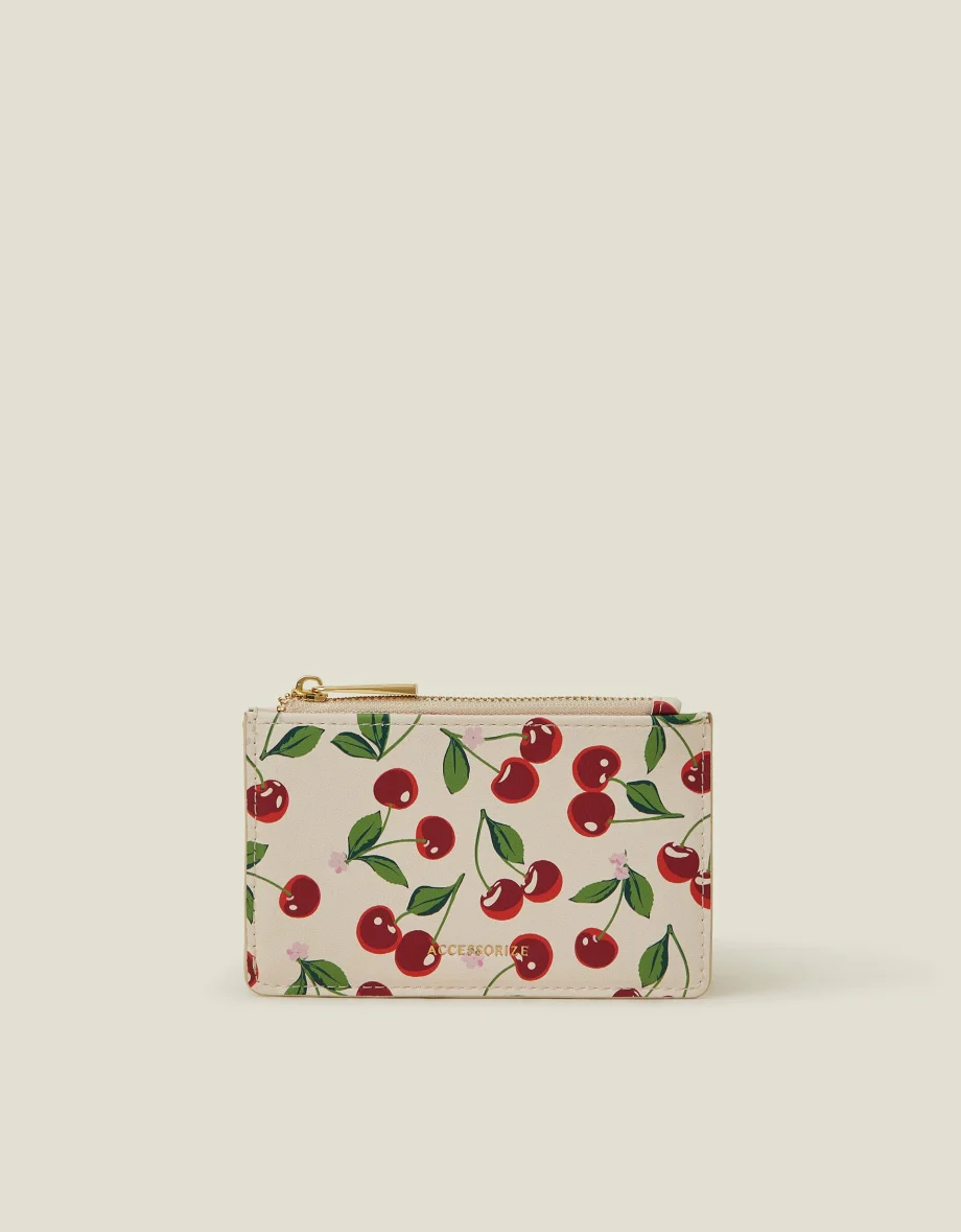 Cherry Print Card Holder