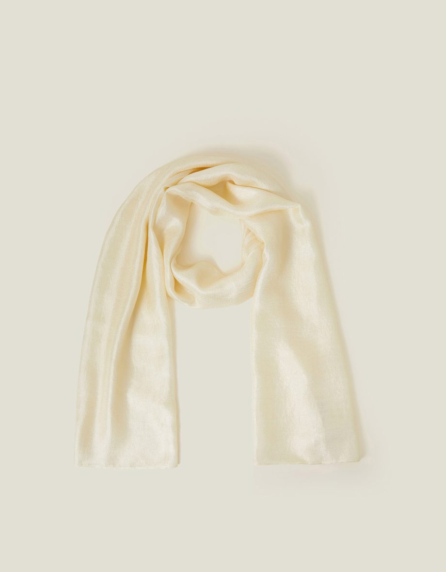 LIGHTWEIGHT SHIMMER SCARF IVORY