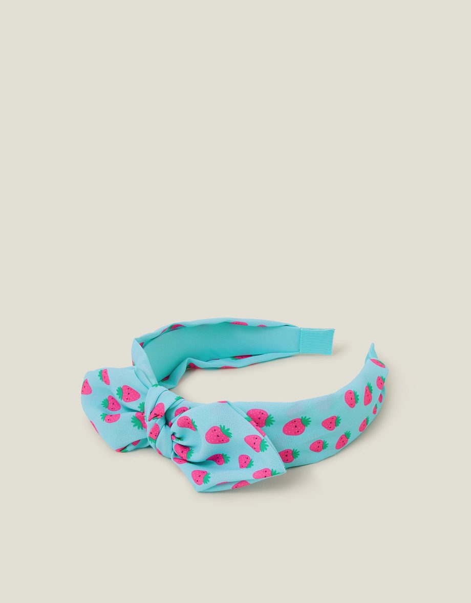 Girls Strawberry Print Headband