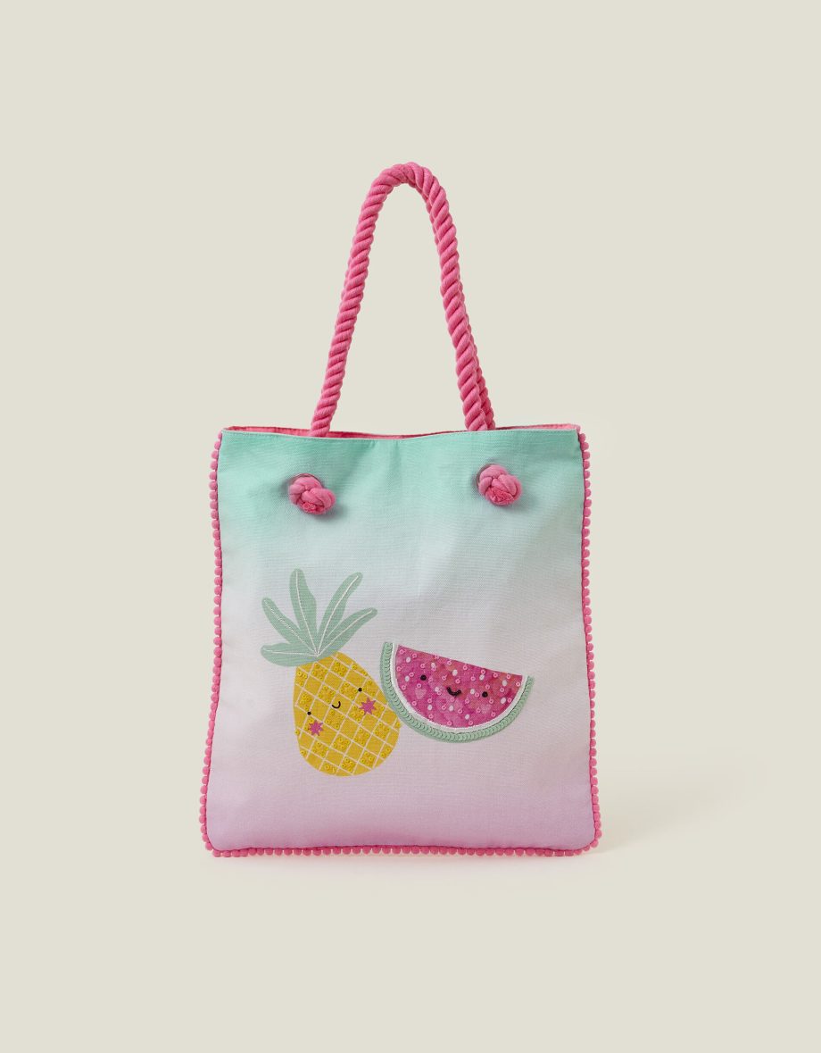 GIRLS FRUIT PRINT SHOPPER BAG