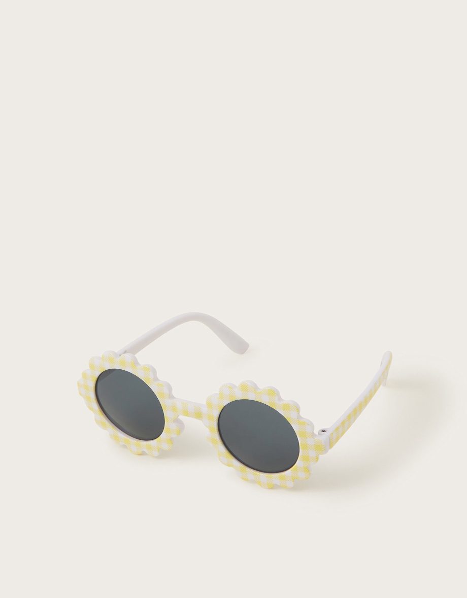 Baby gingham flower sunglasses