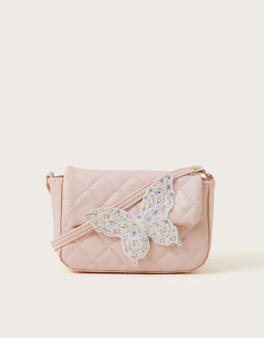 Bling butterfly quilted bag