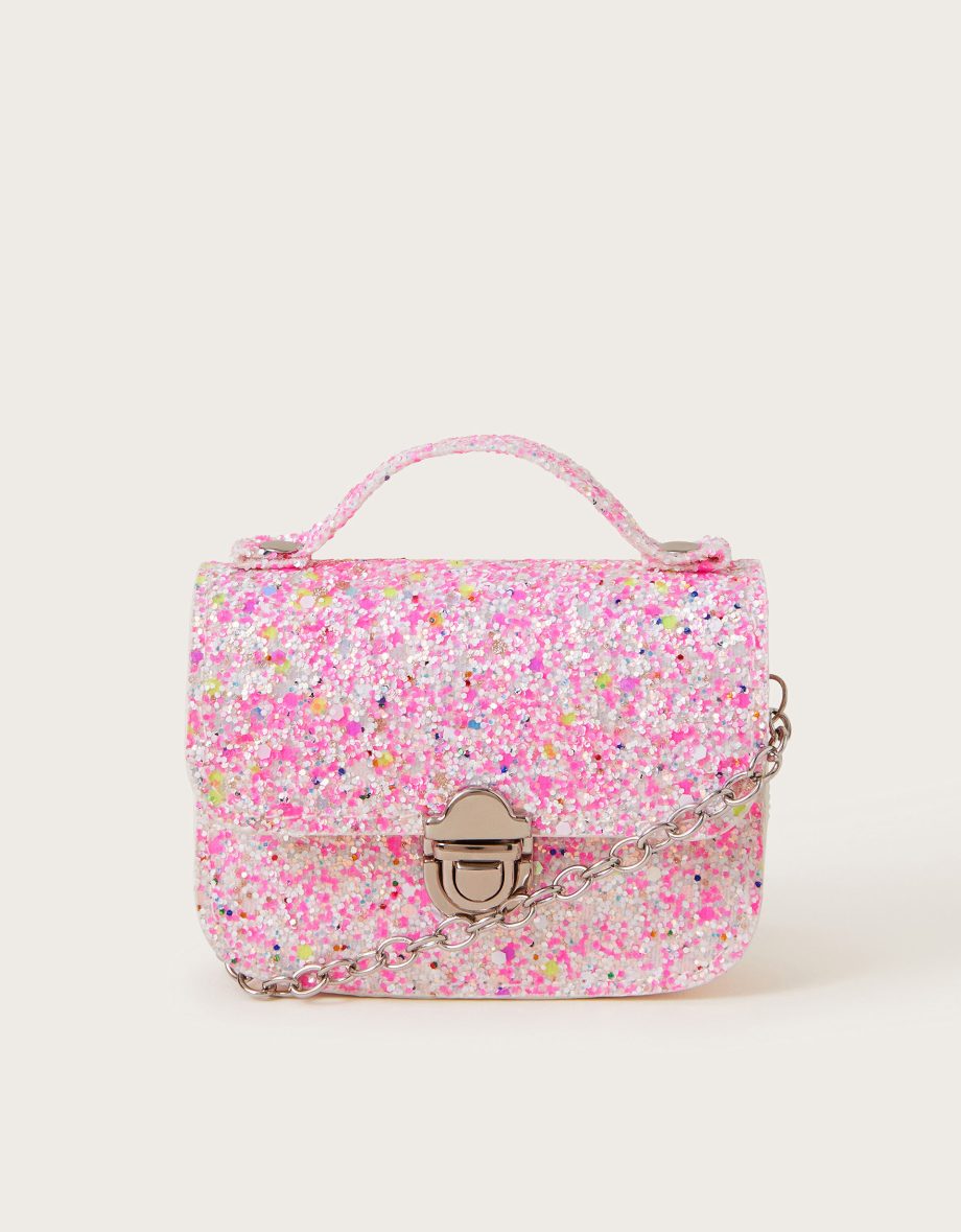 Mini glitter satchel bag