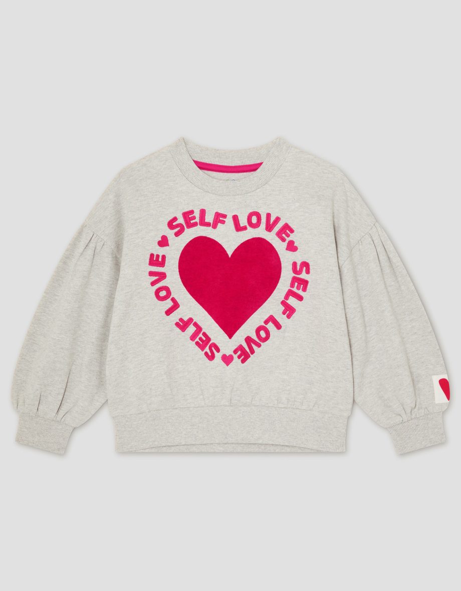 Self love graphic sweatshirt grey