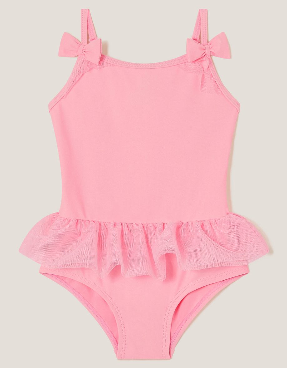 Baby ruffle skirt swimsuit pink