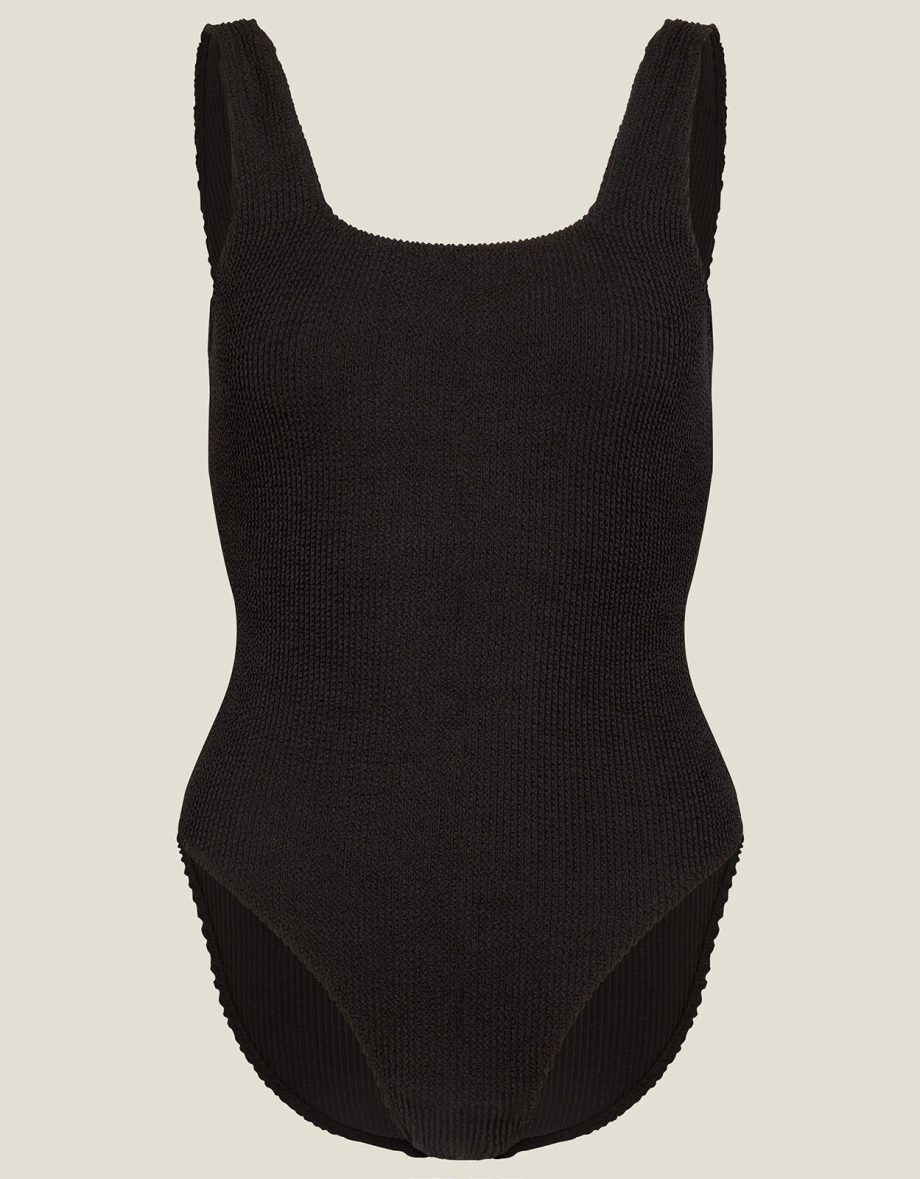 CRINKLE SWIMSUIT BLACK