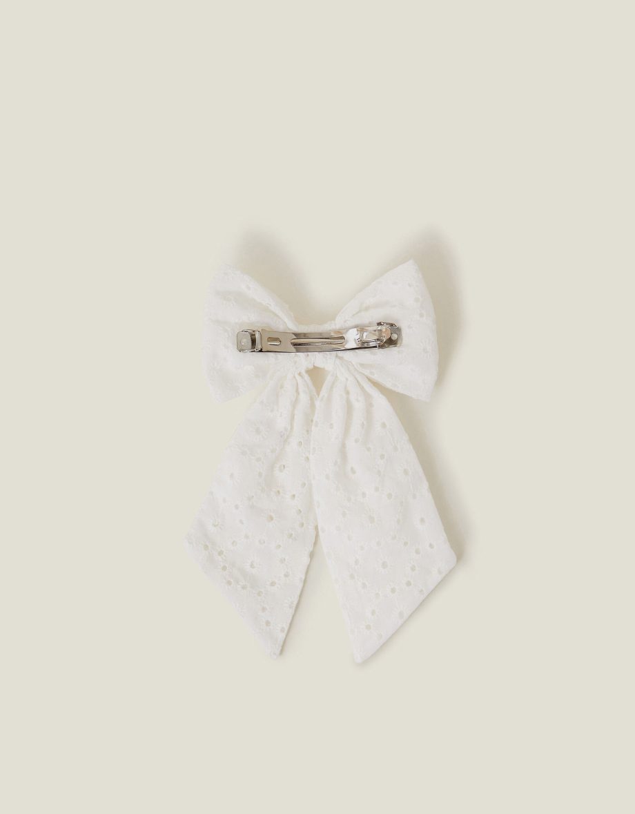 BRODERIE BOW BARRETTE HAIR CLIP