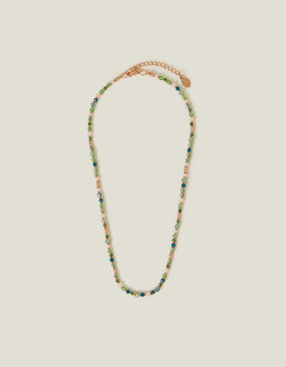 MIXED BEAD NECKLACE GOLD