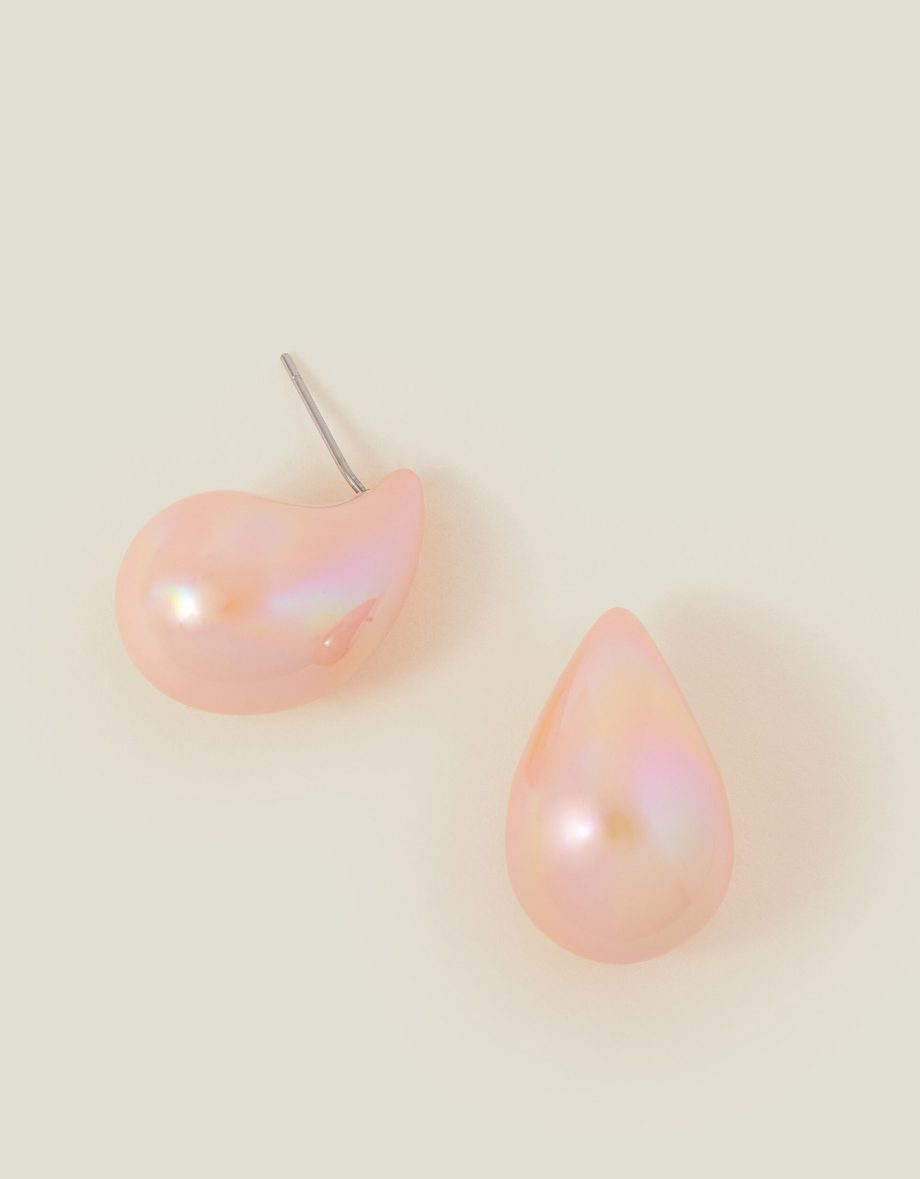 PEARLY CHUNKY CURVE DROP EARRINGS