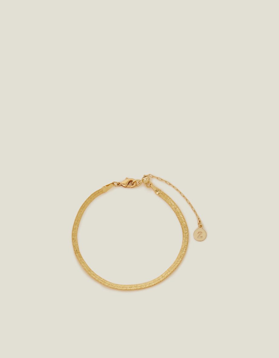 14CT GOLD-PLATED OMEGA CHAIN BRACELET