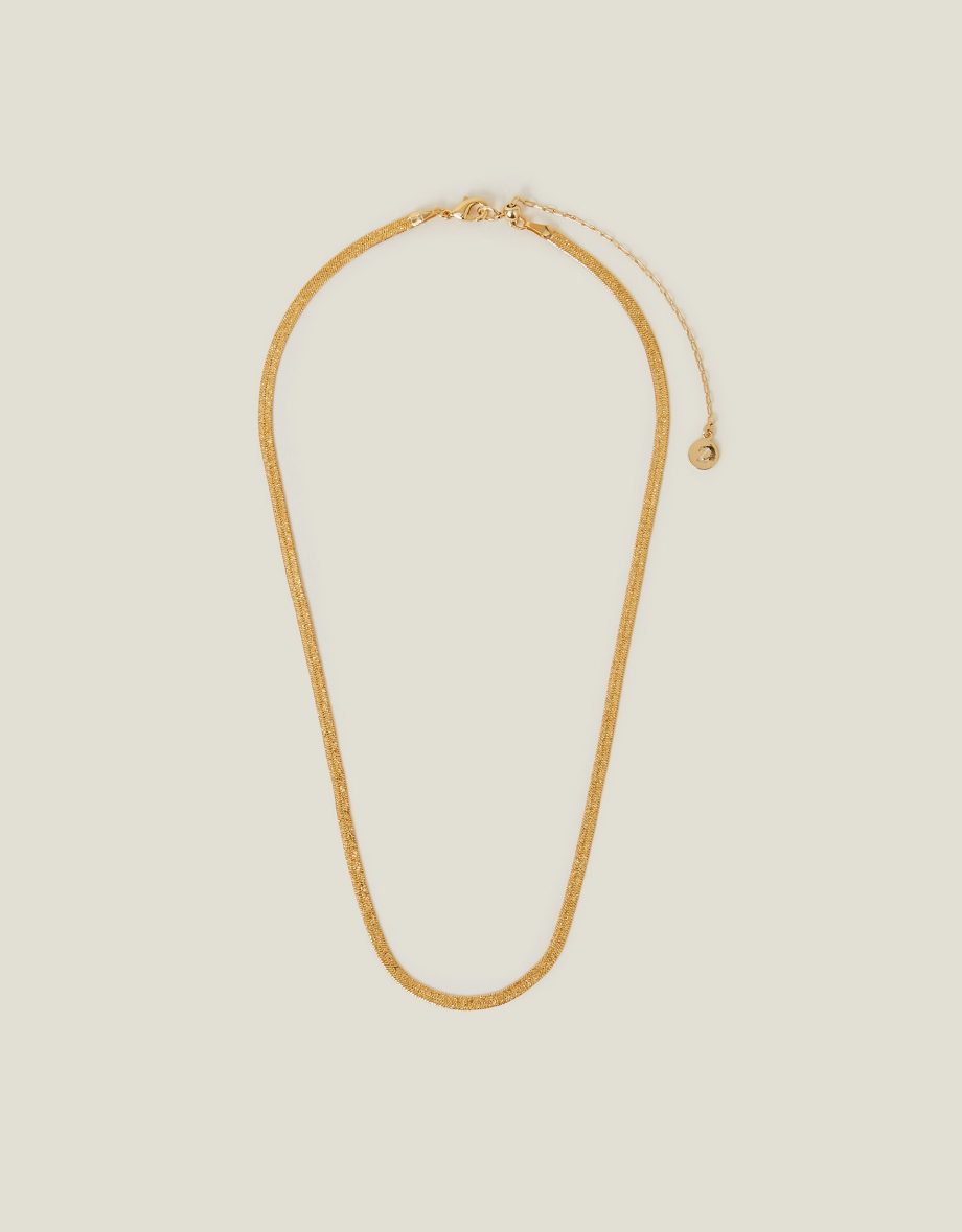 14CT GOLD-PLATED OMEGA CHAIN NECKLACE