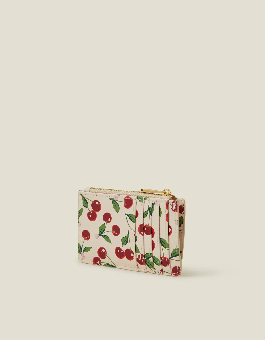 Cherry Print Card Holder