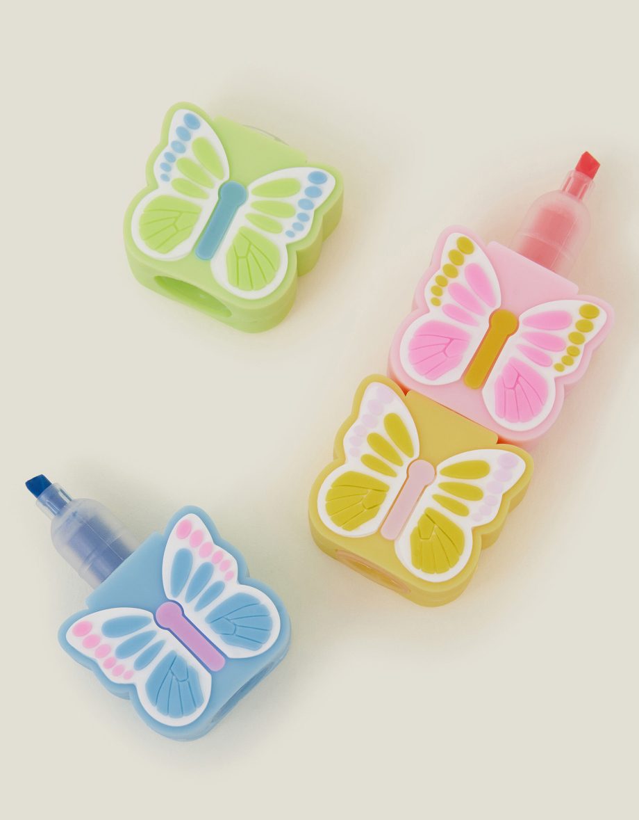 4-PACK GIRLS BUTTERFLY HIGHLIGHTERS