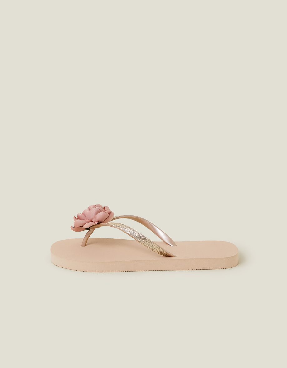 Corsage Flip Flops Nude