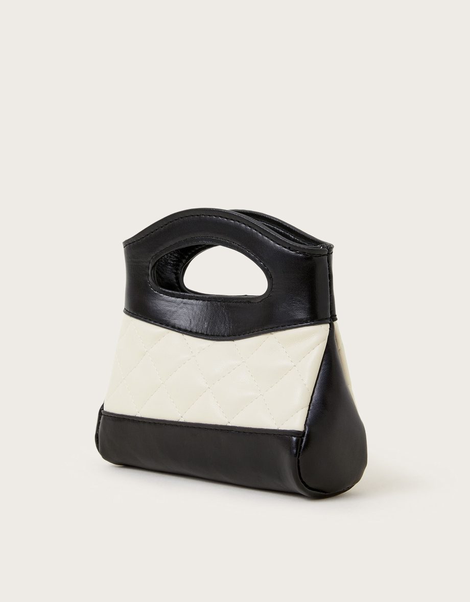 Monochrome quilted mini bag