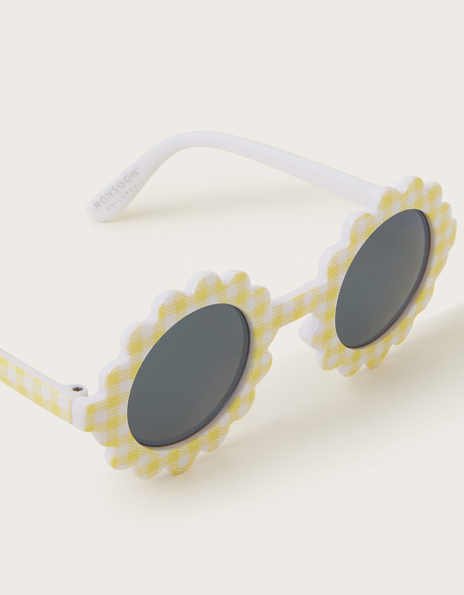 Baby gingham flower sunglasses