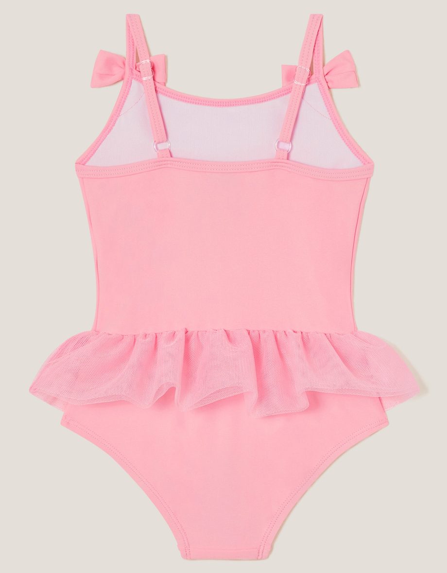 Baby ruffle skirt swimsuit pink