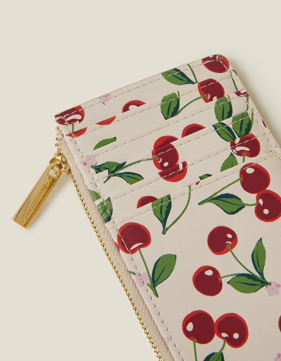 Cherry Print Card Holder