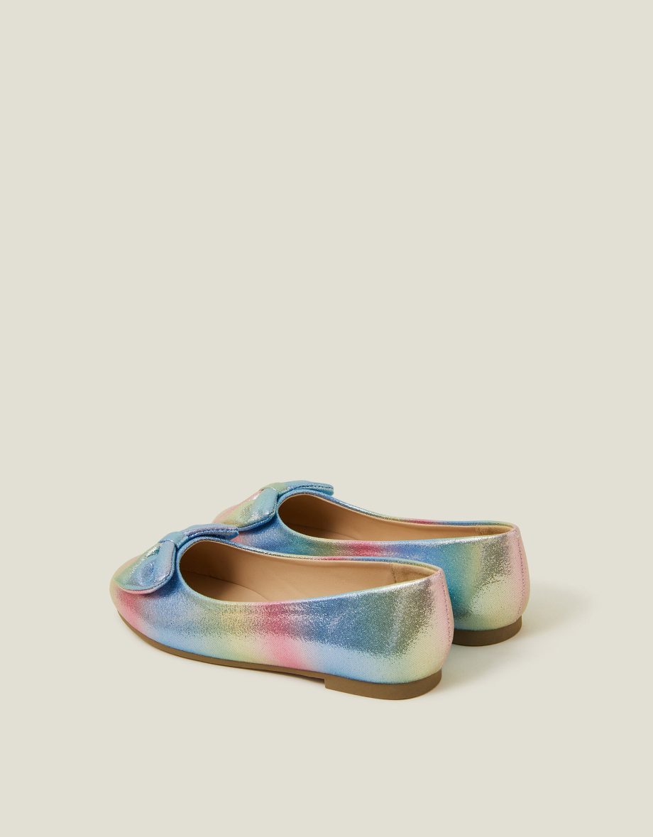 GIRLS OMBRE METALLIC BALLET FLATS MULTI