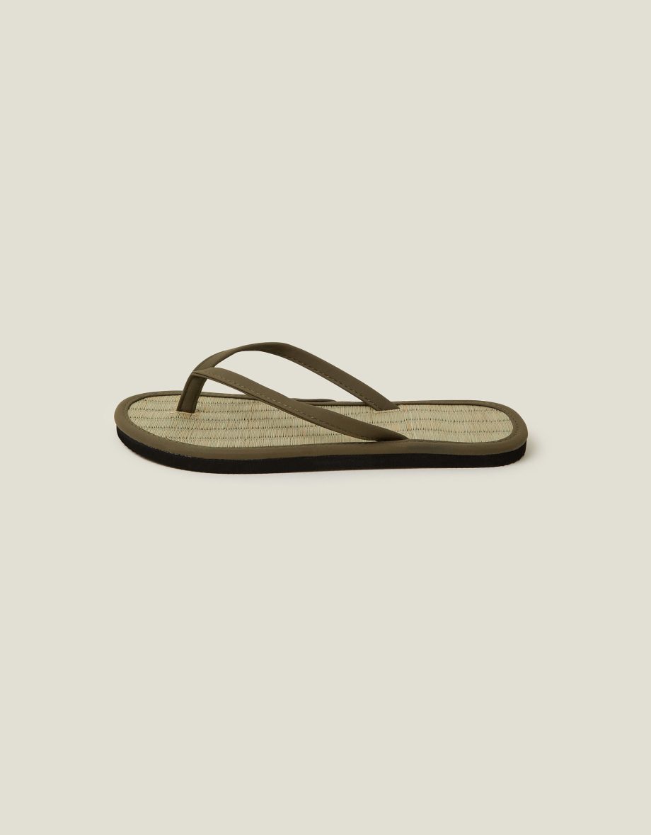 PLAIN SEAGRASS FLIP FLOPS GREEN