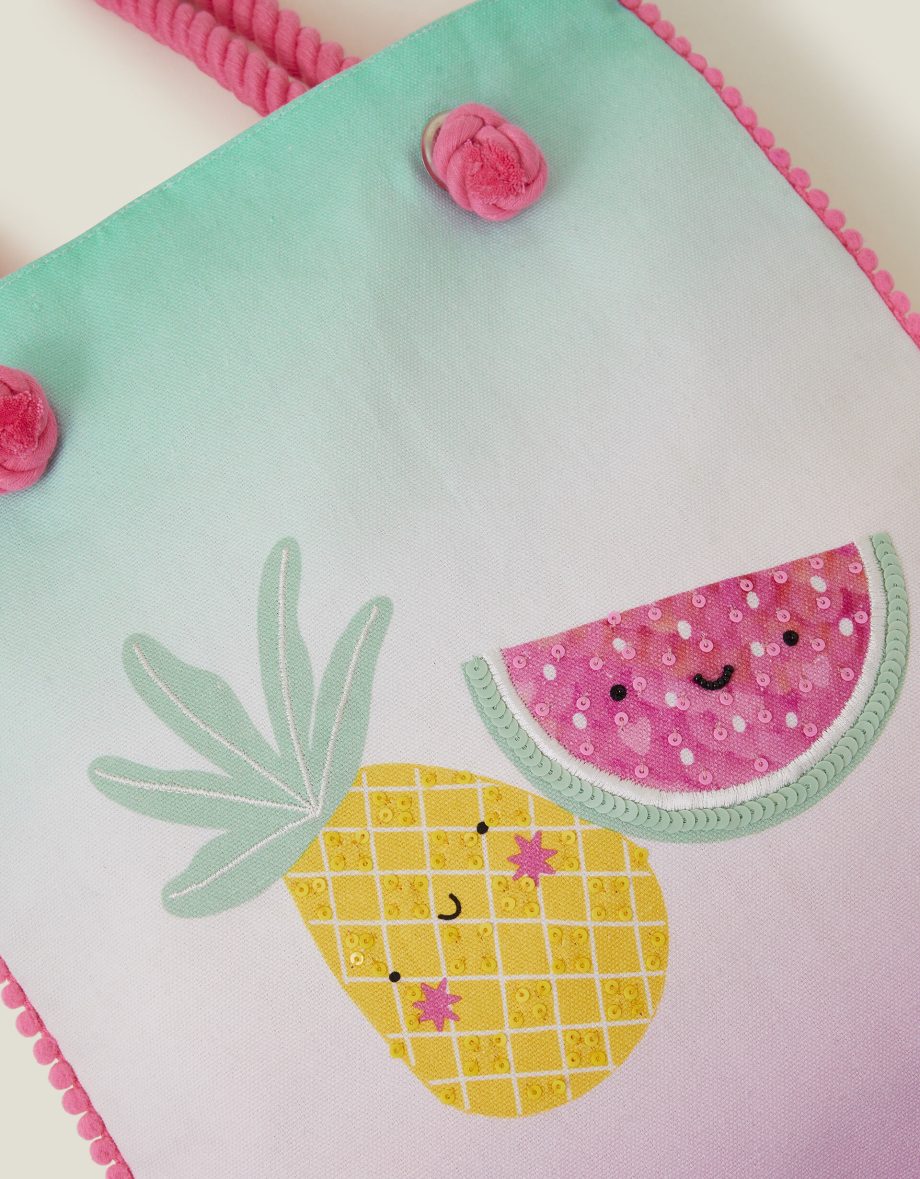 GIRLS FRUIT PRINT SHOPPER BAG