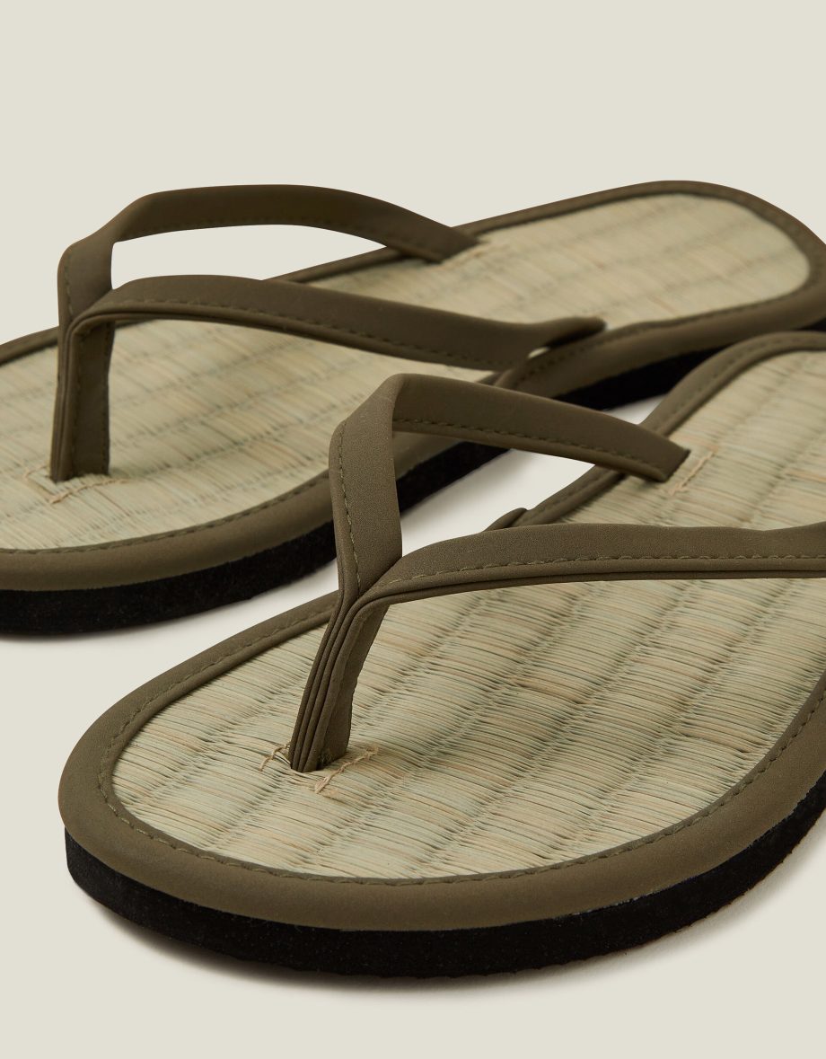 PLAIN SEAGRASS FLIP FLOPS GREEN