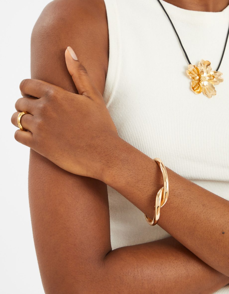 Twist Knot Bangle Gold