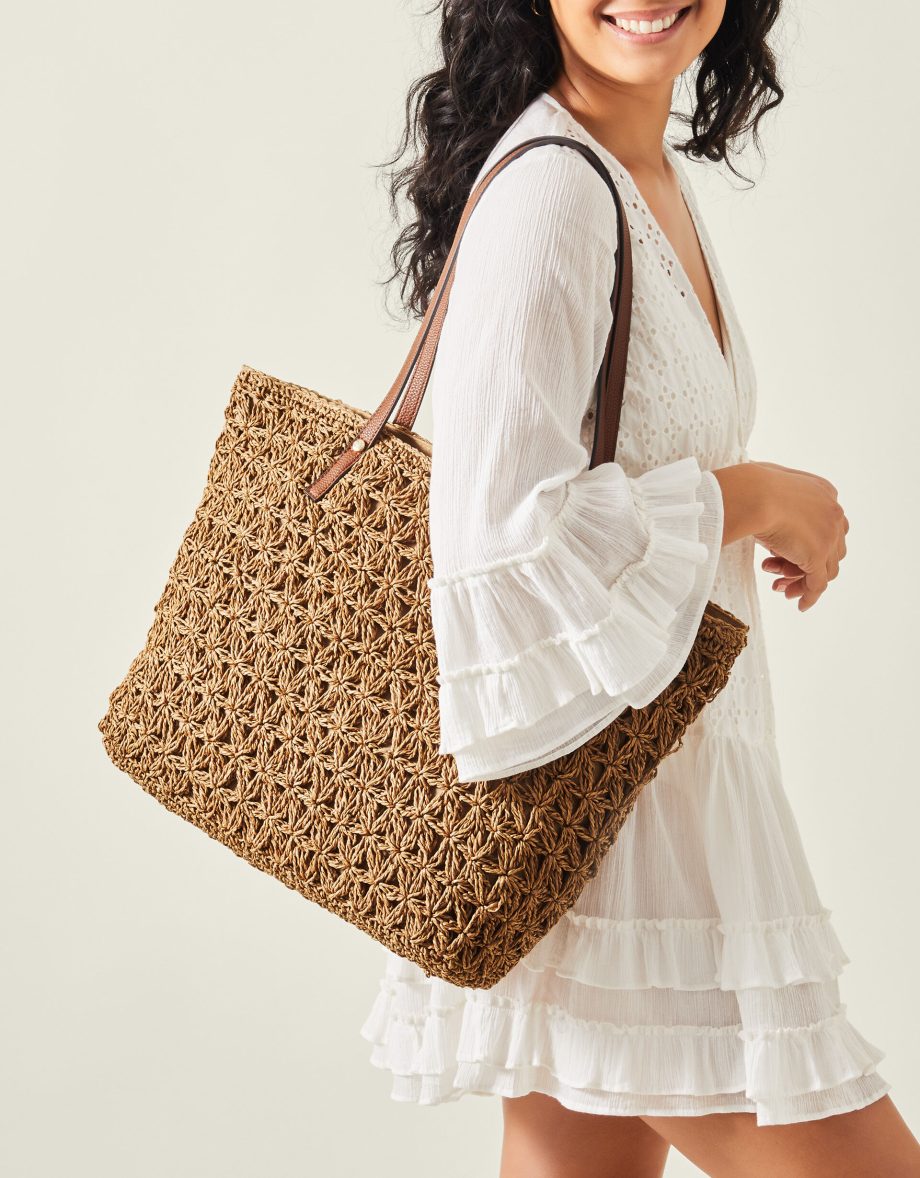 RAFFIA TOTE BAG