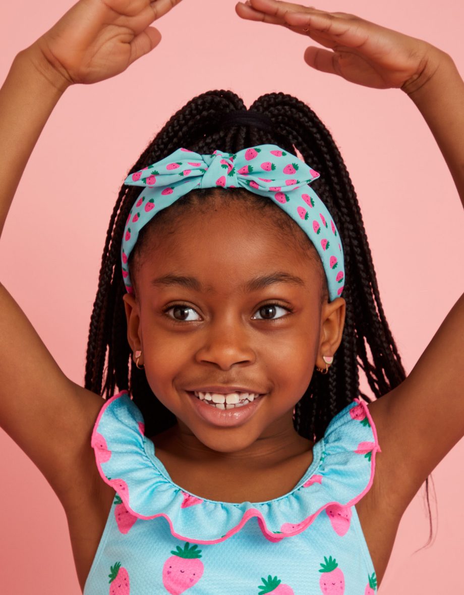 Girls Strawberry Print Headband