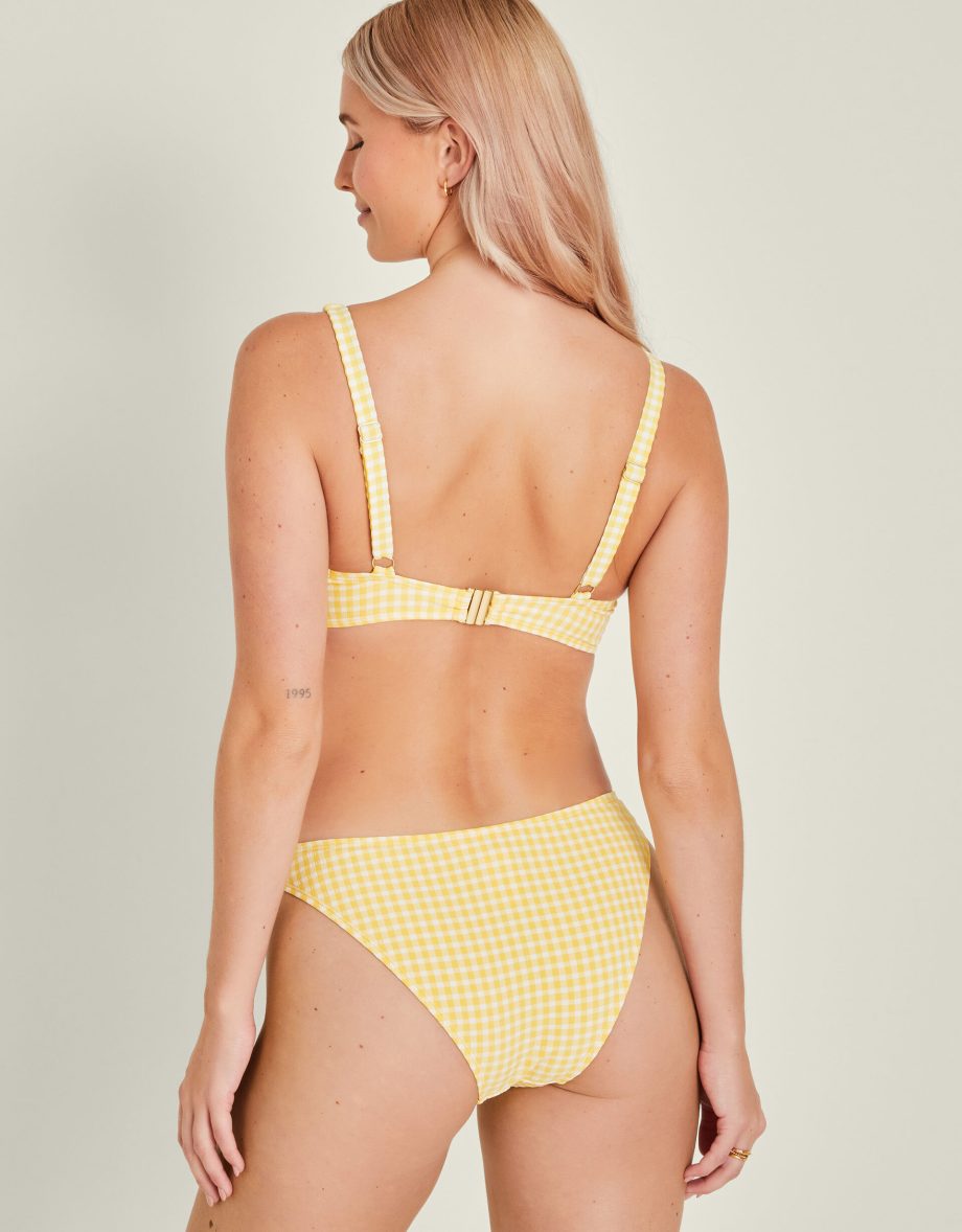 GINGHAM BIKINI TOP YELLOW