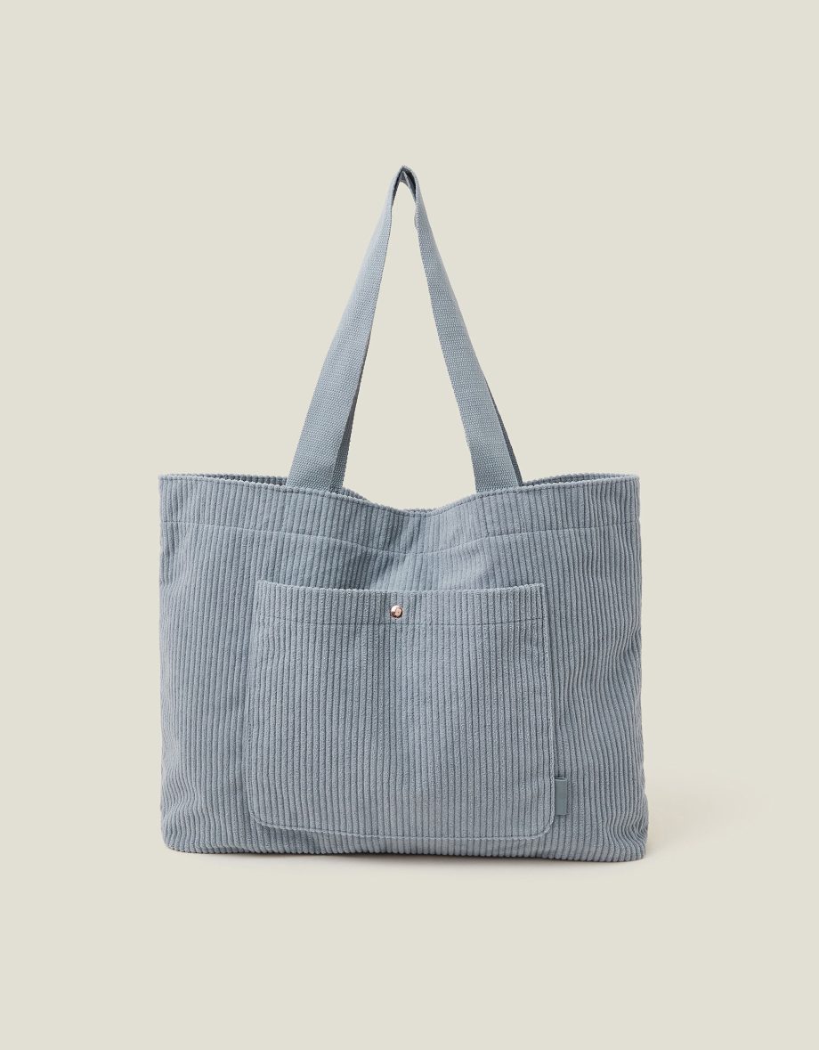 Corduroy Shopper Bag Blue