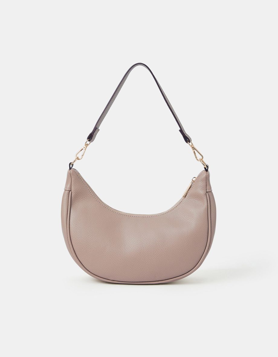 CRESCENT SHOULDER BAG MINK