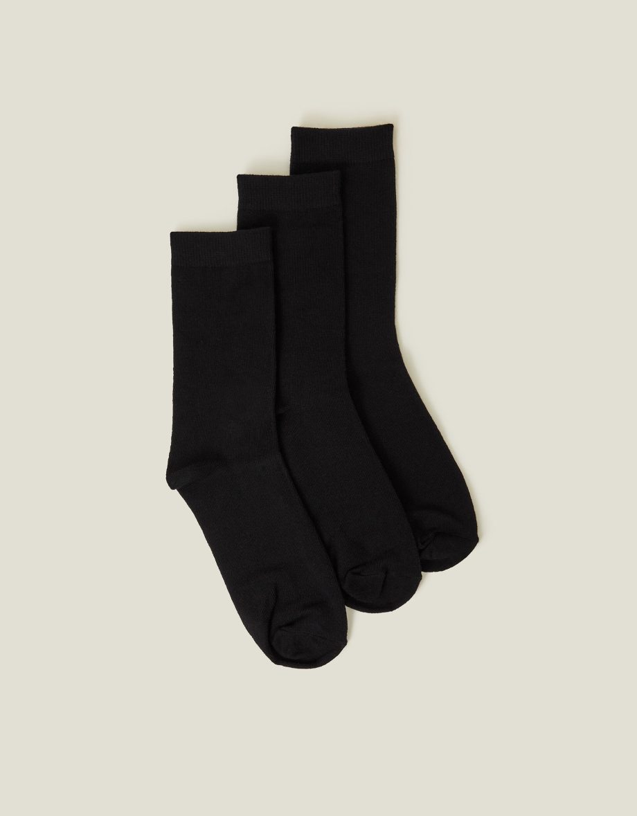 3-Pack Ankle Socks Black