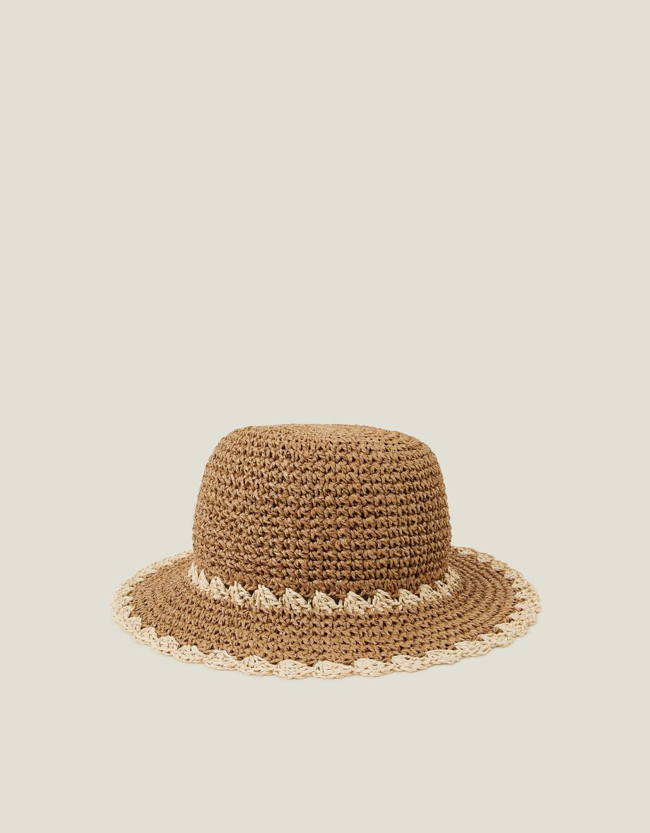 Two-Tone Scallop Edge Bucket Hat