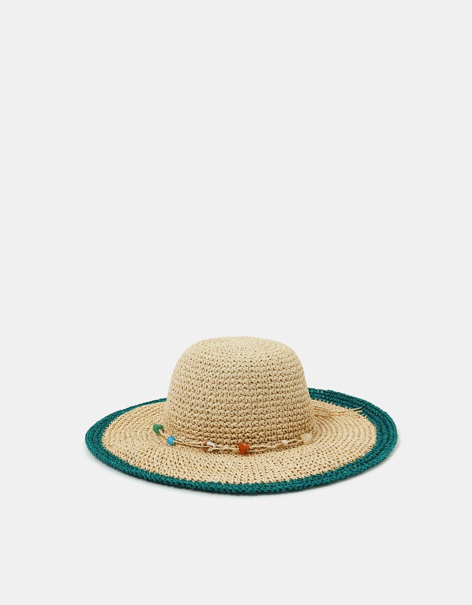 SHELL BEADED FLOPPY HAT