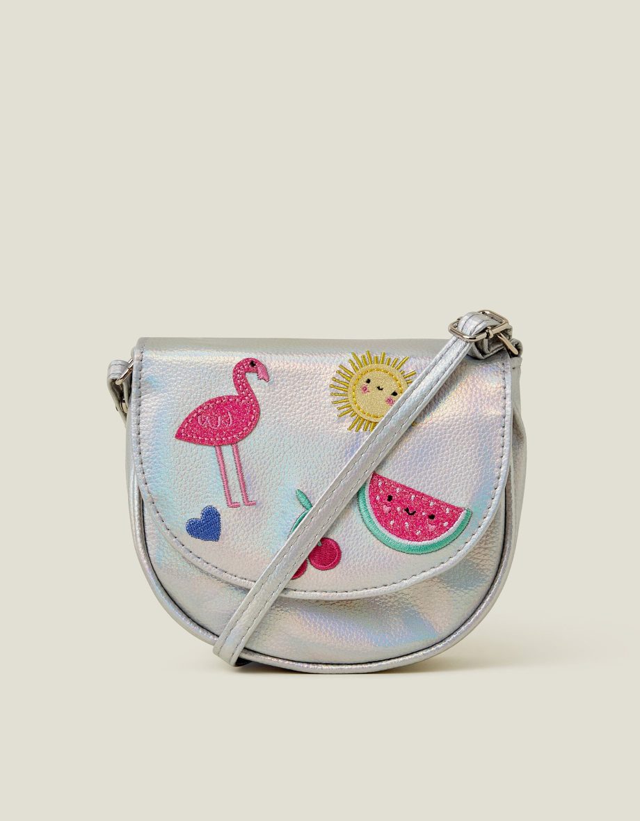 GIRLS FRUITY METALLIC CROSS BODY BAG