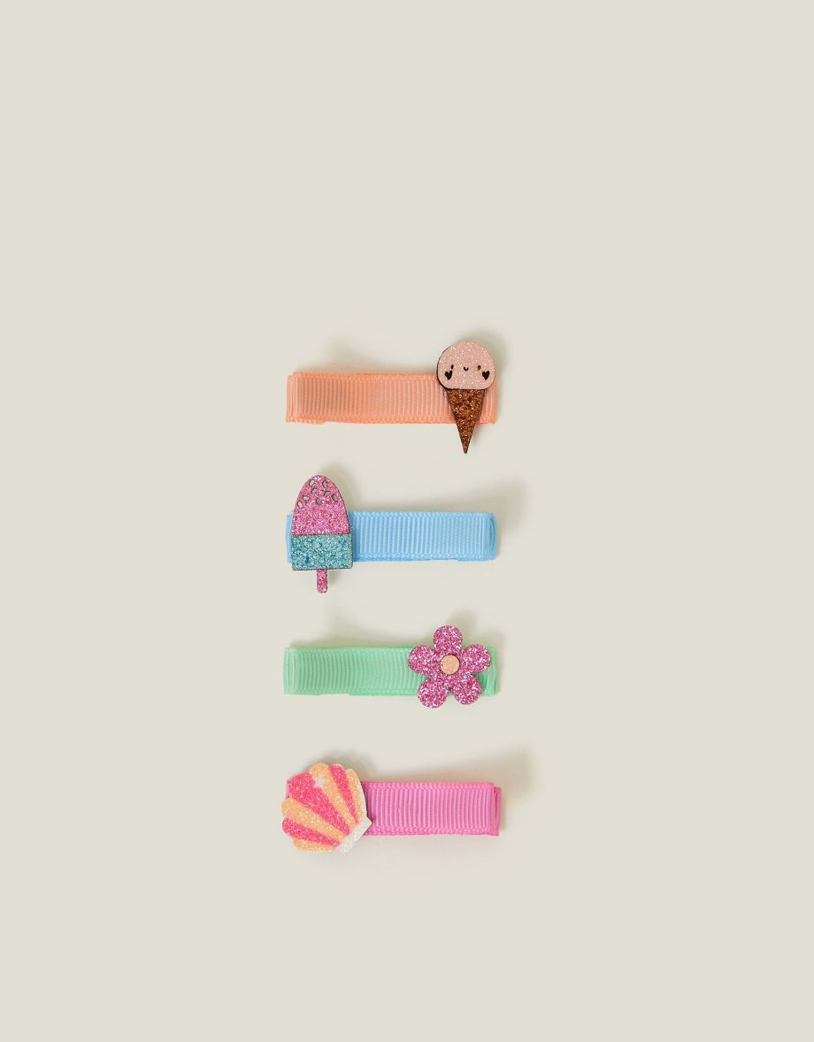 4-PACK GIRLS ICE CREAM HAIR CLIPS