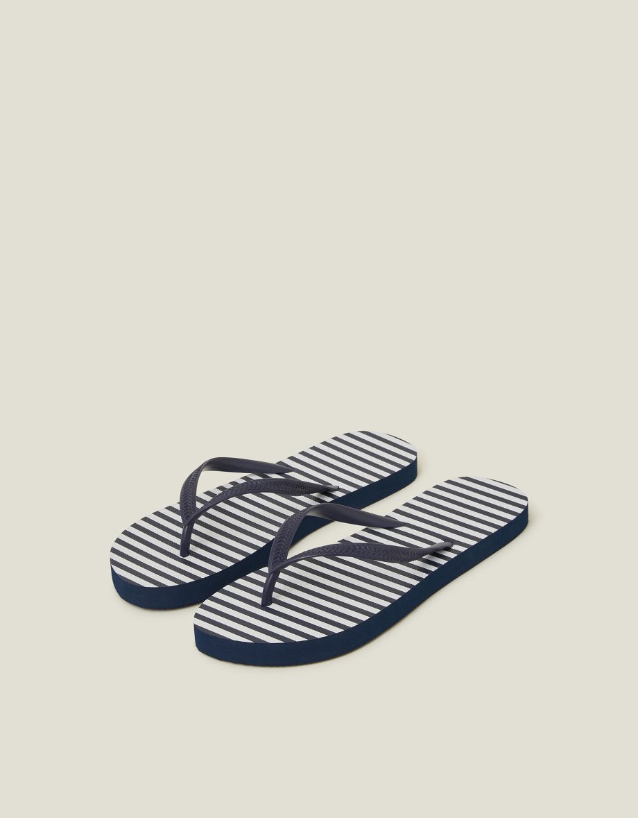 STRIPE FLIP FLOPS BLUE