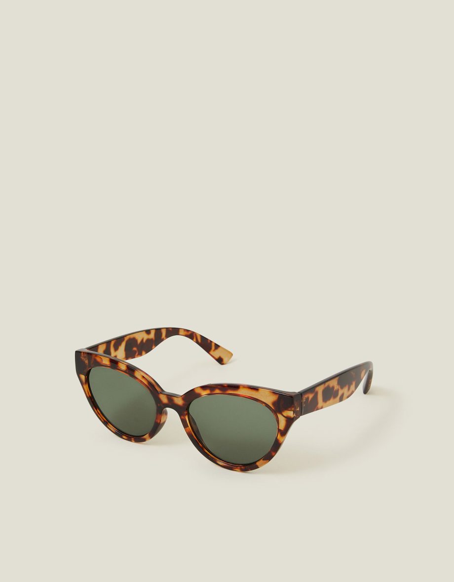 CRYSTAL TORTOISESHELL CAT EYE SUNGLASSES