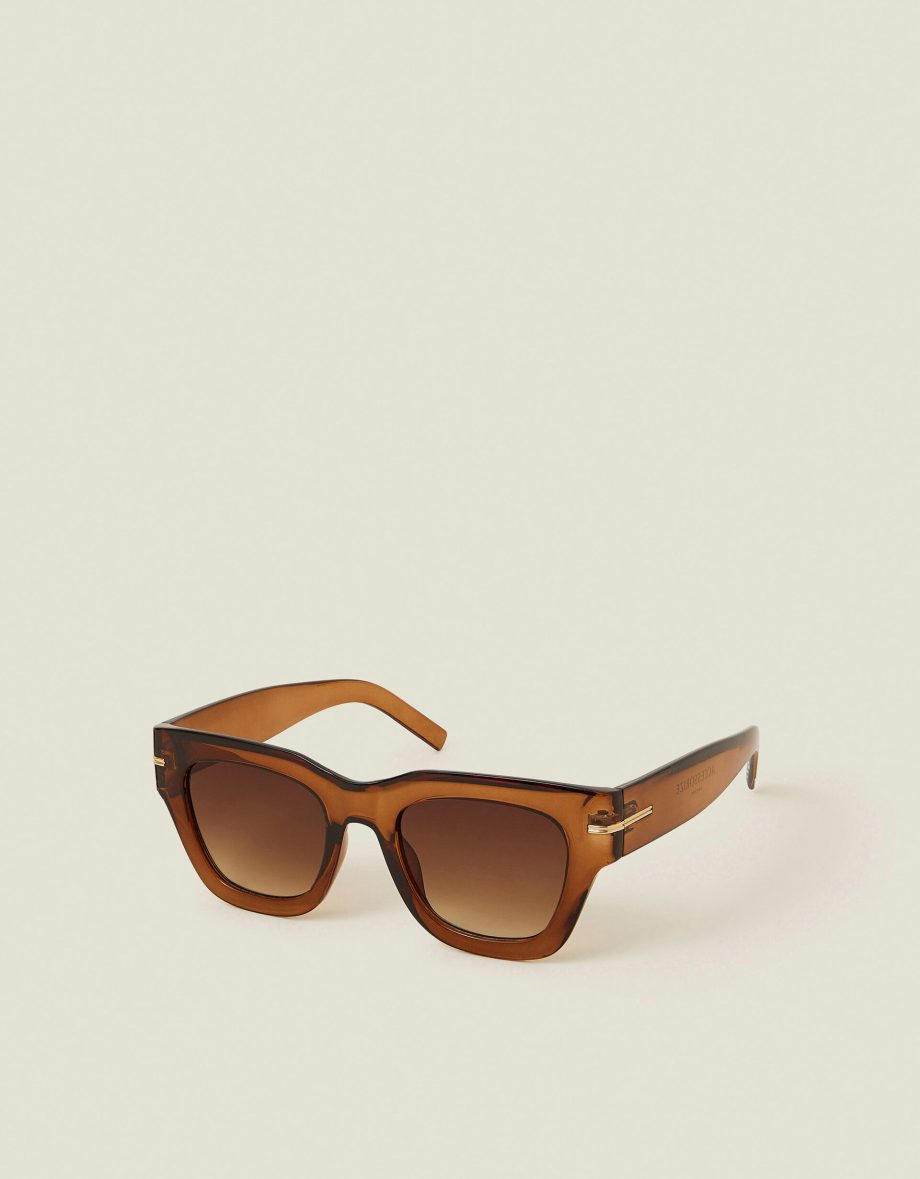 CHUNKY SQUARE SUNGLASSES BROWN