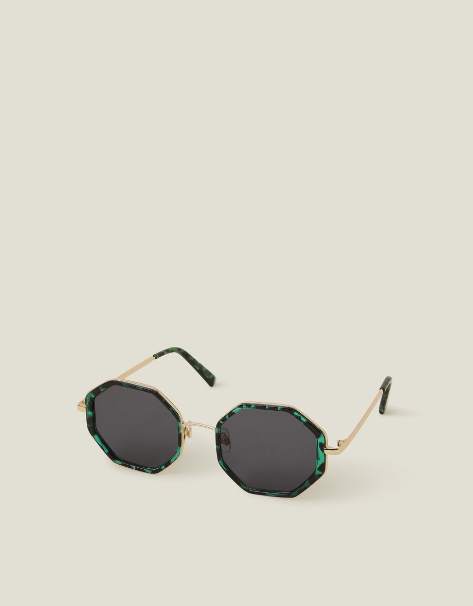 Tortoiseshell Hexagon Sunglasses