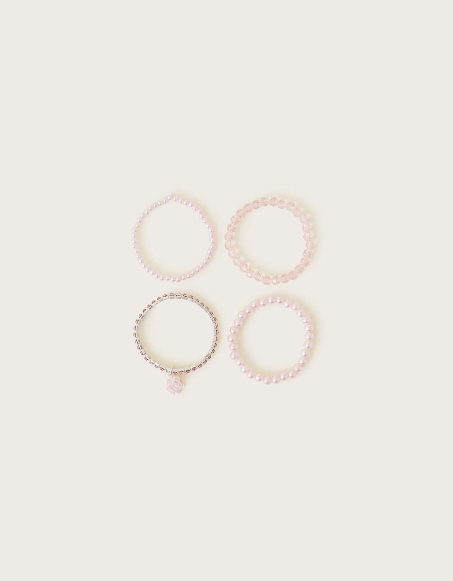 Bridesmaid pearl bracelets 4 pack