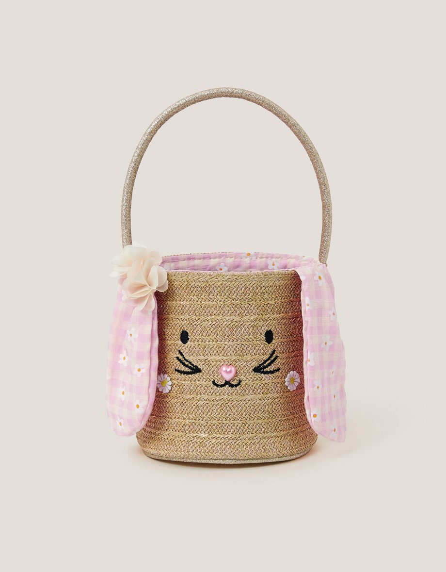 Bunny gingham basket bag