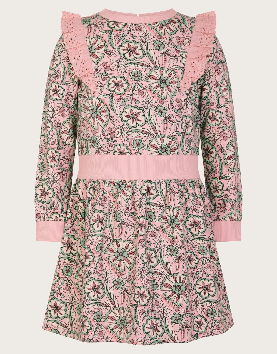 Scorched paisley print dress pink