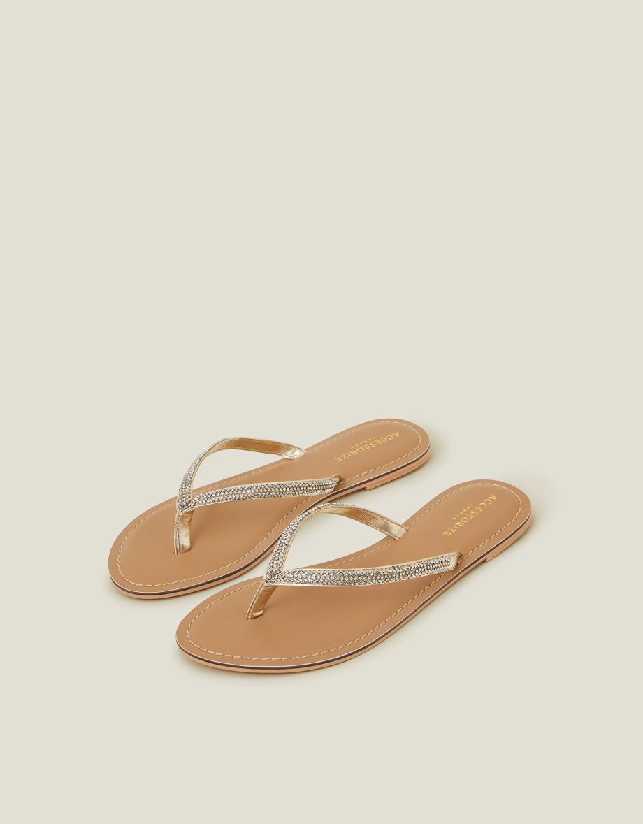 DANIELLA BEADED FLIP FLOPS WHITE