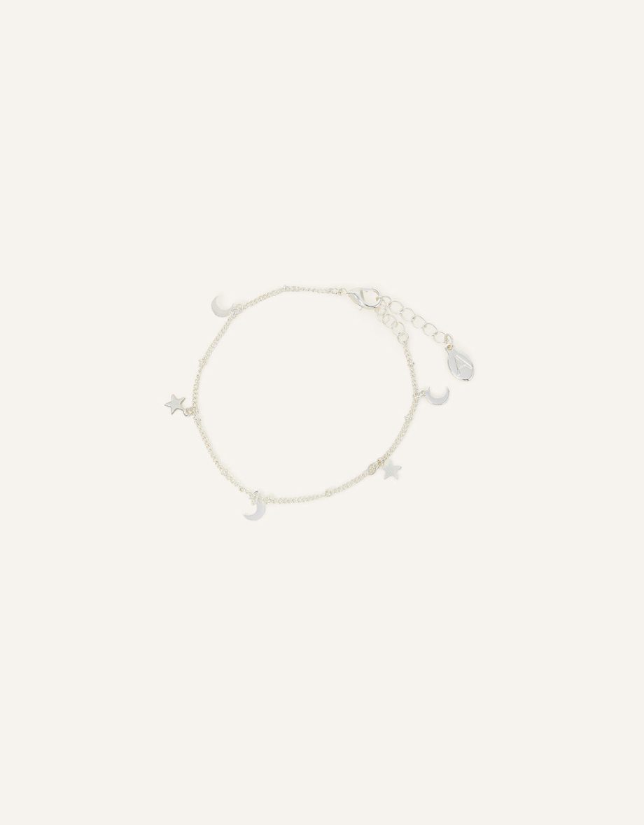 STARS AND MOON BRACELET SILVER