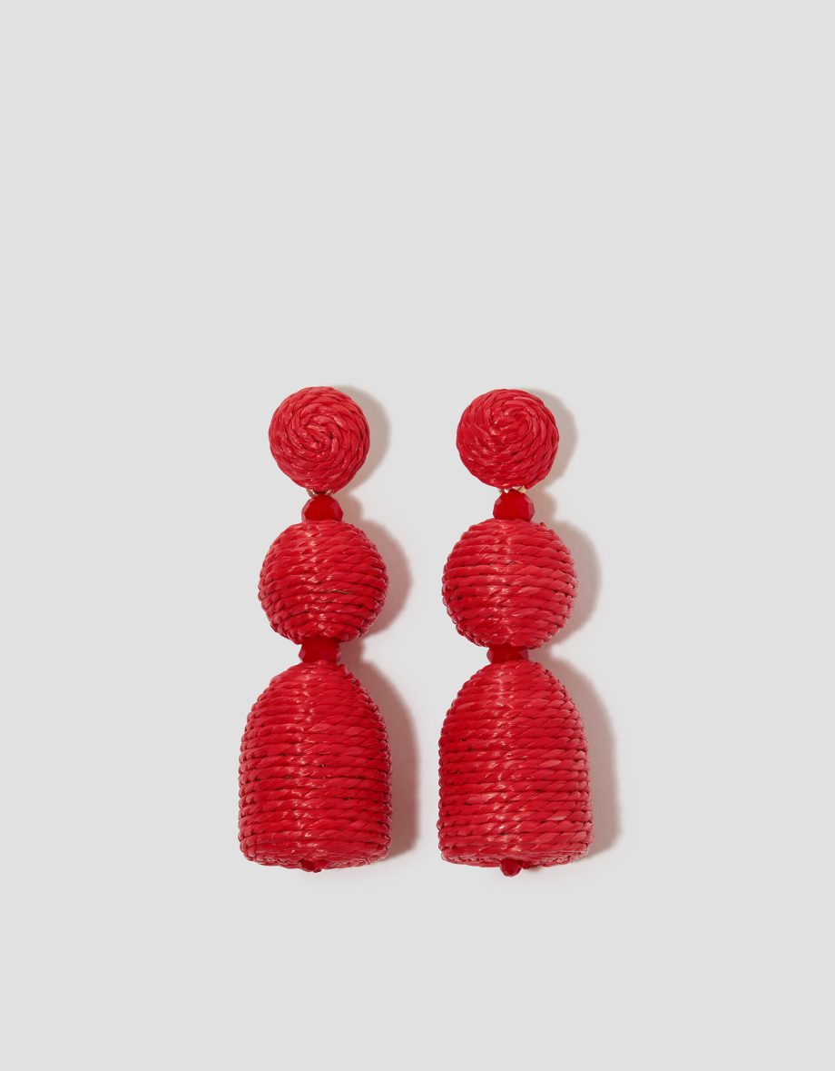 Woven drop earrings